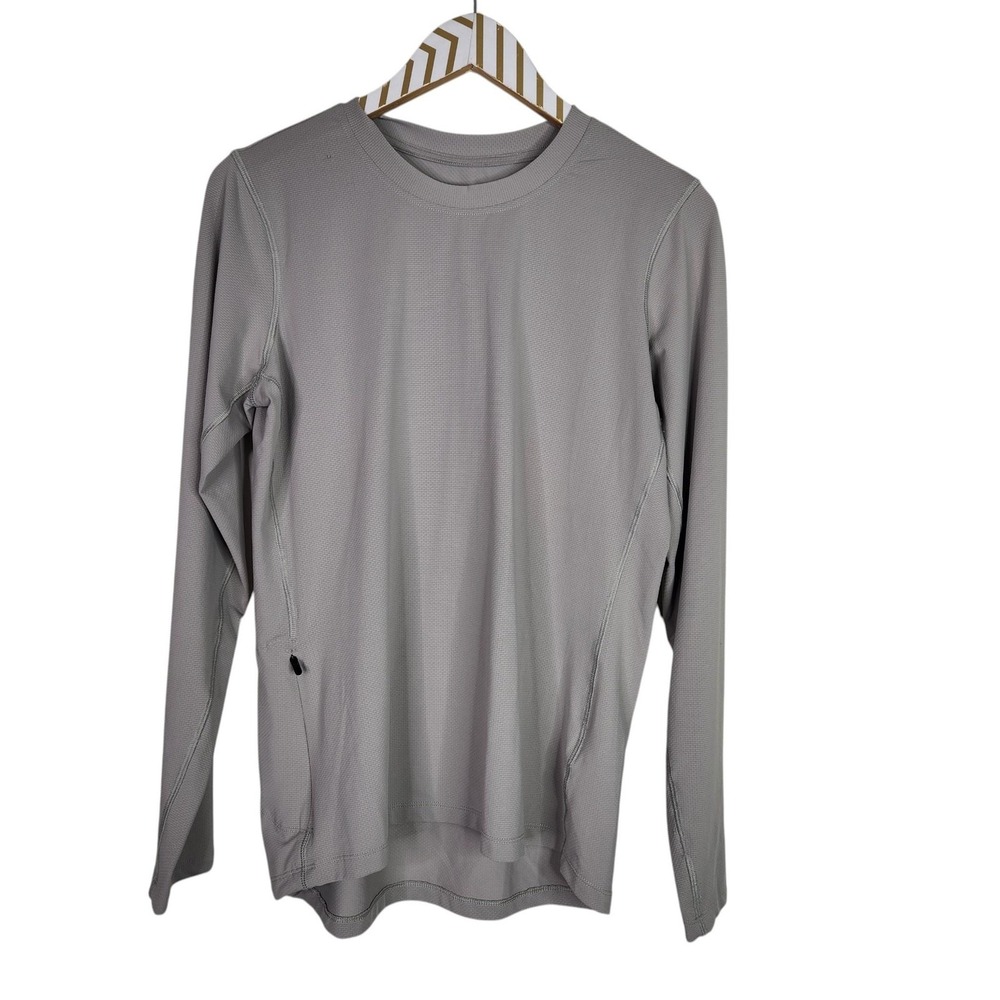 BACKCOUNTRY Shirt Mens Medium Gray Long Sleeve Zip Pocket Hiking Performance Top